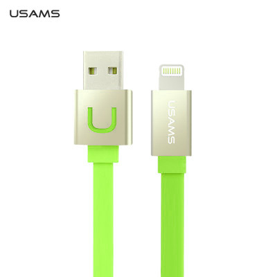Други USB кабели  USB кабел тип лента USAMS за Iphone 5/5s/5c/6/6plus/iPod touch 5/iPod nano 7 зелен